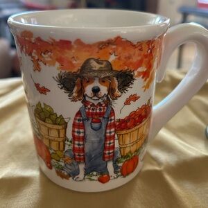 Sherri Buck Baldwin Dog Mug Cocker Spaniel Farmer Certified International Fall